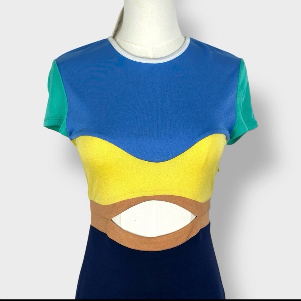 STAUD Piera Colorblock Cutout Dress - Picture 5 of 9